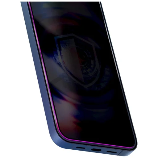 iPhone 16 Pro Max 3MK HardGlass Max Privacy applikátorral fekete üvegfólia - 2