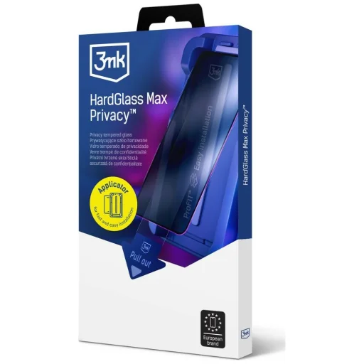 iPhone 16 Pro Max 3MK HardGlass Max Privacy applikátorral fekete üvegfólia - 3