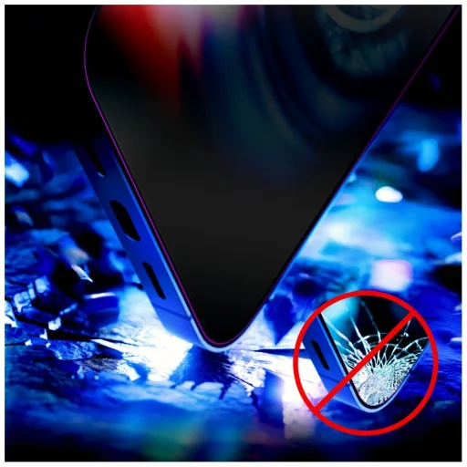 iPhone 16 Pro Max 3MK HardGlass Max Privacy applikátorral fekete üvegfólia - 6