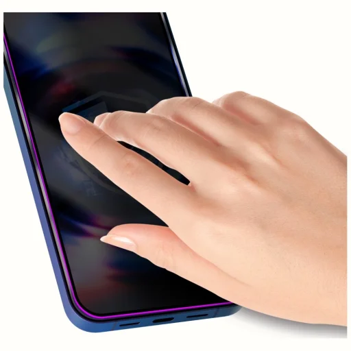 iPhone 16 Pro Max 3MK HardGlass Max Privacy applikátorral fekete üvegfólia - 7