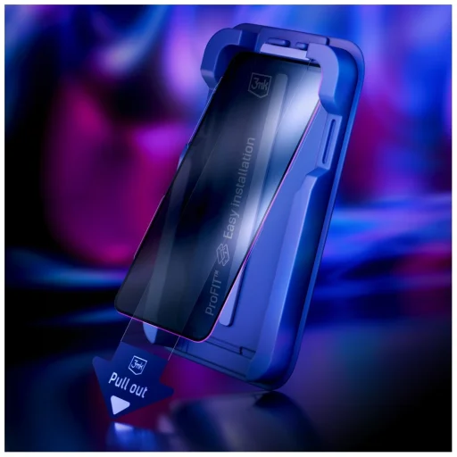 iPhone 16 Pro Max 3MK HardGlass Max Privacy applikátorral fekete üvegfólia - 9