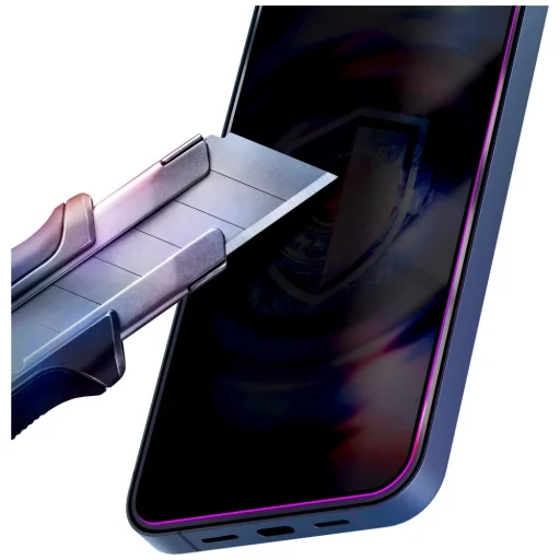 iPhone 17 Pro 3MK HardGlass Max Privacy ochranné sklo s aplikátorom, čierne sklo - 5