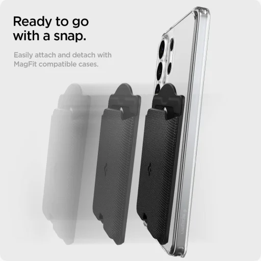 Galaxy S Spigen Urban Fit MagSafe magnetická peňaženka na karty čierna - 8
