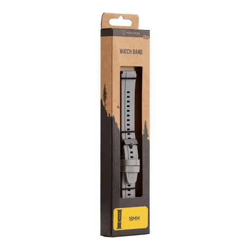 Tactical rýchloupínací silikónový remienok 18mm sivý - 4