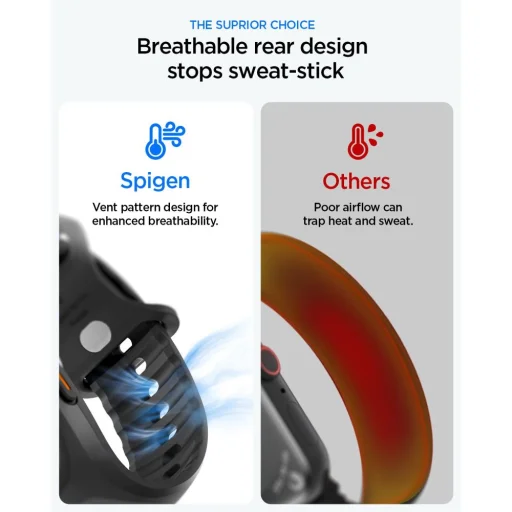 Apple Watch Ultra 1 / 2 / 3 (49 mm) Spigen Liquid Air Pro čierne puzdro - 2