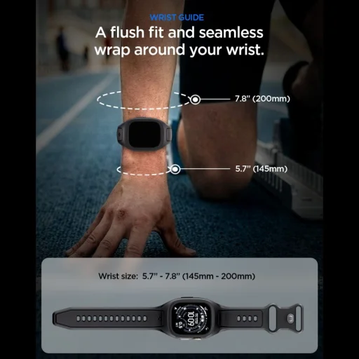 Apple Watch Ultra 1 / 2 / 3 (49 mm) Spigen Liquid Air Pro čierne puzdro - 5