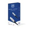 3mk - Audio káblový adaptér - USB-C na Jack 3,5 mm, DAC čip, hliník - sivý thumbnail