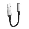 3mk - Audio káblový adaptér - USB-C na Jack 3,5 mm, DAC čip, hliník - sivý thumbnail