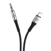 3mk - Audio kábel - USB-C - 3,5mm Jack, DAC čip, 3,5m - Čierny thumbnail