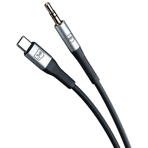 3mk - Audio kábel - USB-C - 3,5mm Jack, DAC čip, 3,5m - Čierny - 5