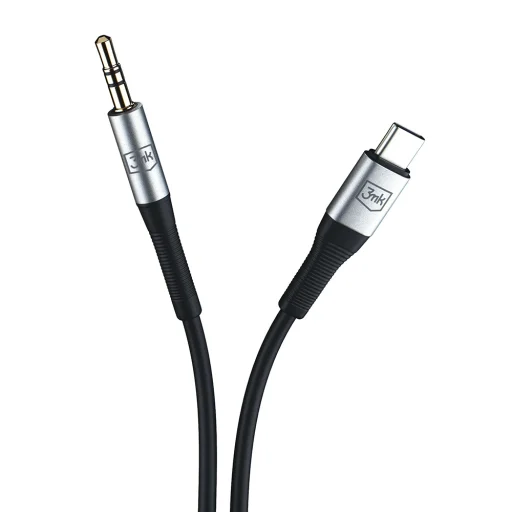 3mk - Audio kábel - USB-C - 3,5mm Jack, DAC čip, 3,5m - Čierny - 6