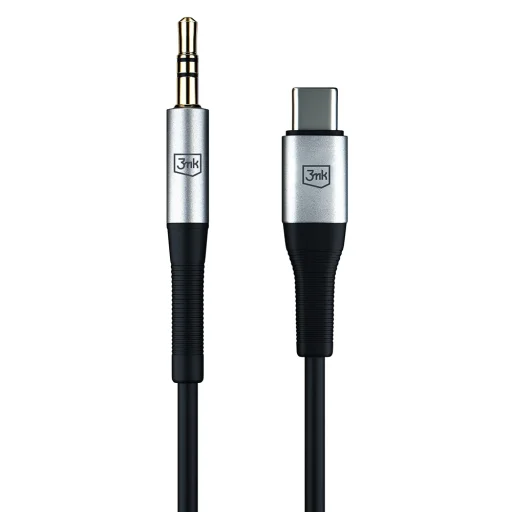 3mk - Audio kábel - USB-C - 3,5mm Jack, DAC čip, 3,5m - Čierny - 2