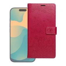 Xiaomi Redmi Note 15 Pro+ Plus 5G MEZZO knižkové puzdro s mačkou červené puzdro