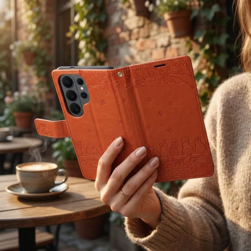 Hnedé puzdro s mačkou pre Xiaomi Redmi Note 15 Pro 4G - 4
