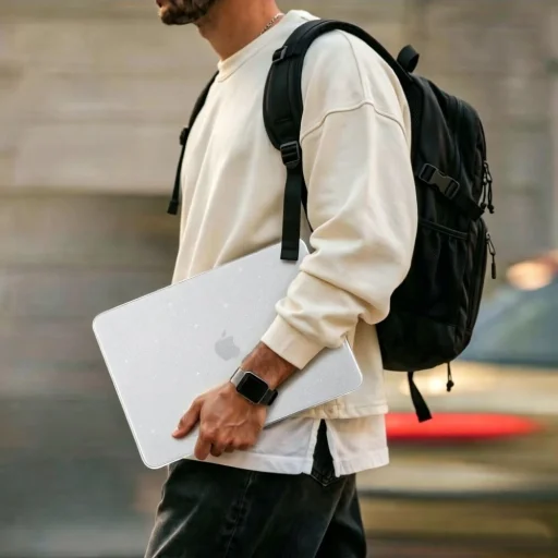 MacBook Neo 13 2026 Tech-Protect SmartShell trblietavé priehľadné puzdro - 6