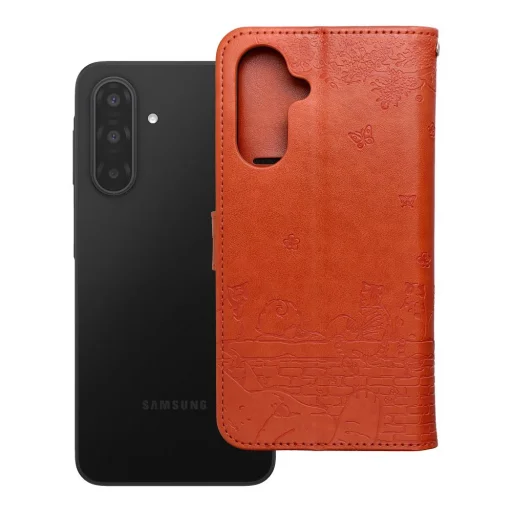 Samsung Galaxy A17 MEZZO knižkové puzdro s mačkou hnedé - 8