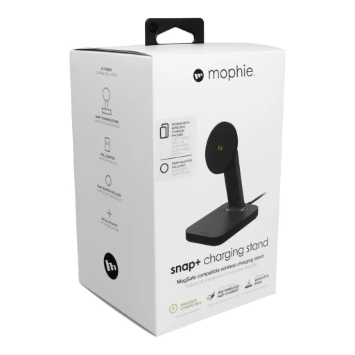 Mophie 15W bezdrôtová nabíjačka MagSafe Snap+ kompatibilná čierna - 4