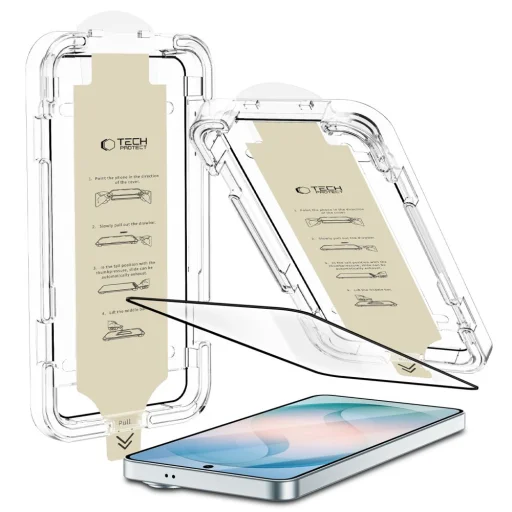 Samsung Galaxy S26 Plus čierne antireflexné tvrdené sklo Tech-Protect Quick Set AR+ - 2