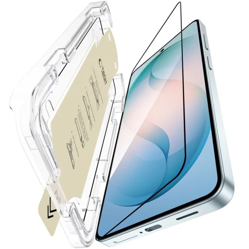 Samsung Galaxy S26 Plus fekete tükröződésmentes Tech-Protect Quick Set AR+ üvegfólia - 3