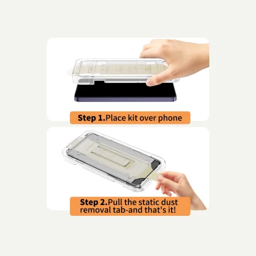 Samsung Galaxy S26 Ultra Tech-Protect Quick Set AR+ tükröződésmentes üvegfólia fekete - 9