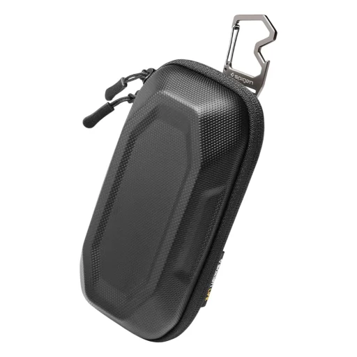 Spigen - Puzdro na slnečné okuliare Lock Fit LF520 (ACS09444) - Univerzálne, so zipsom, zabudovaným kovovým klipom a otváračom na fľaše - Čierne puzdro - 2
