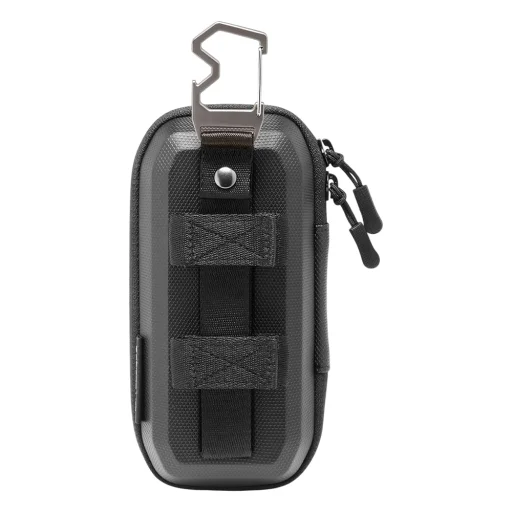 Spigen - Puzdro na slnečné okuliare Lock Fit LF520 (ACS09444) - Univerzálne, so zipsom, zabudovaným kovovým klipom a otváračom na fľaše - Čierne puzdro - 4