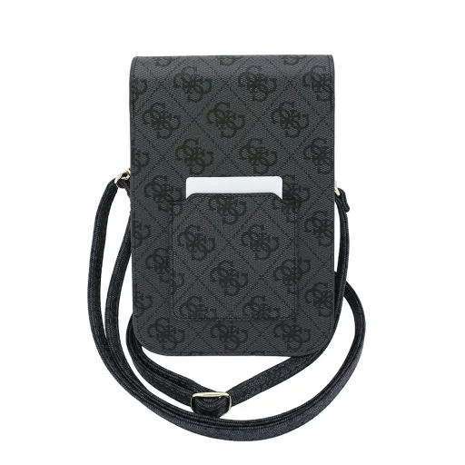 Guess - Univerzális Fliptok Triangle 4G (GUCWB2P4BLTRK) - Állítható pánt, öko-bőr, Kétrétegű - Fekete, tok - 3