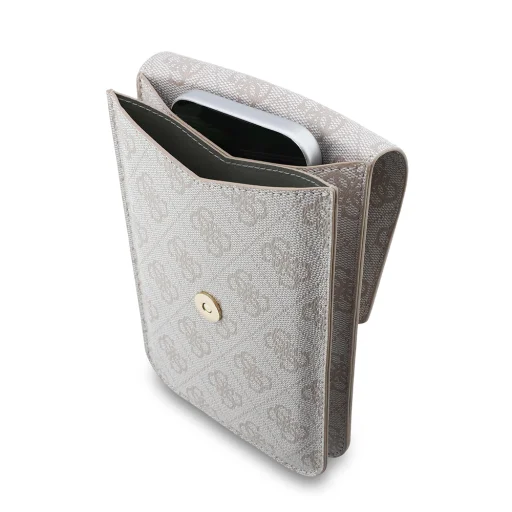 Guess - Universal Wallet Triangle 4G (GUCWB2P4BLTRP) - Állítható pánt, Öko-bőr, Két réteg - Rózsaszín fliptok - 3