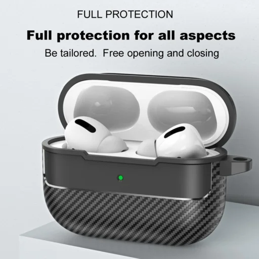 Čierne puzdro Techsuit CarbonFiber pre AirPods Pro 3 - 2