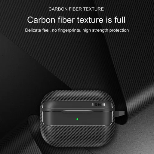 Čierne puzdro Techsuit CarbonFiber pre AirPods Pro 3 - 5