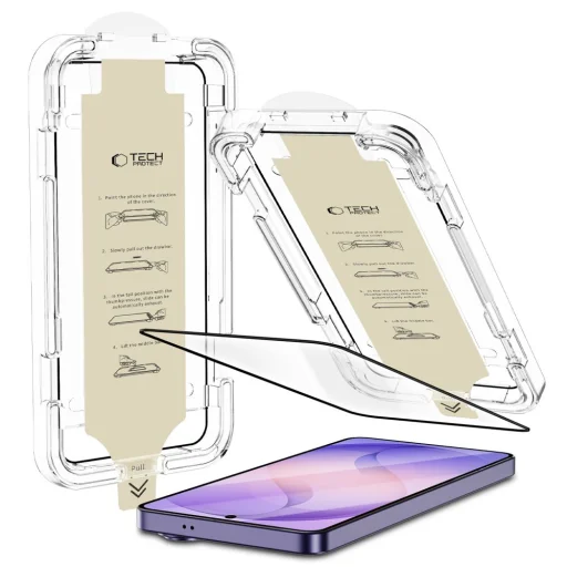 Samsung Galaxy S26 Ultra Tech-Protect Quick Set AR+ tükröződésmentes üvegfólia fekete - 2