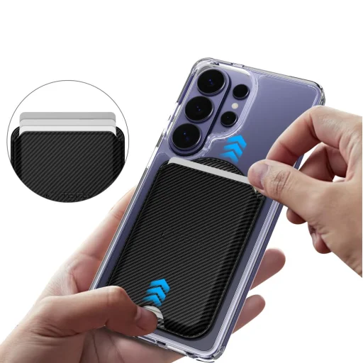 Univerzálny magnetický držiak na karty MagSafe Tech-Protect CH02 MagWallet karbón - 4