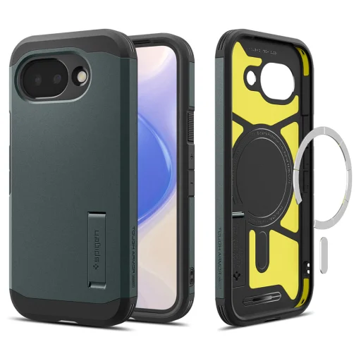 Spigen - Tough Armor MagSafe (ACS11282) puzdro - Google Pixel 10a - Abyss Green - 1
