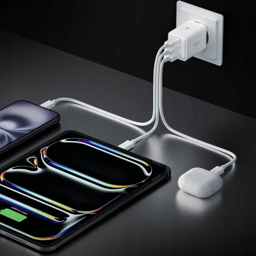 Spigen - Sieťová nabíjačka Essential EE473EU (ACH09464) - USB, 2x Type-C, Rýchle nabíjanie, Quantum Boost, 47W - Biela - 5