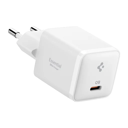 Spigen - Nabíjačka do siete Essential EE301EU (ACH09492) - Type-C, Rýchle nabíjanie, Quantum Boost, 30W - Biela - 1