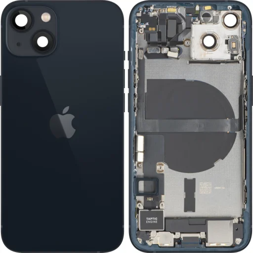 Kryt batérie so stredovým rámom pre Apple iPhone 13, s kompletnými dielmi, Midnight, Demontovaný (Trieda A), zadný kryt - 1