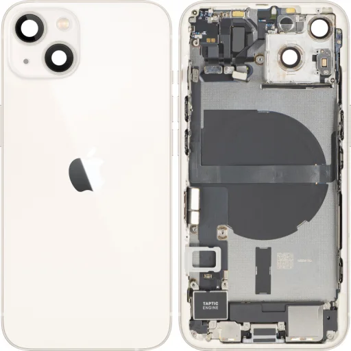 Zadný kryt batérie so stredovým rámom pre Apple iPhone 13, kompletné diely, Hviezdna biela, Recyklovaný (Trieda A) - 1