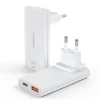 Choetech PD6011 65W GaN Ultra USB-C + USB-A sieťová nabíjačka - biela thumbnail