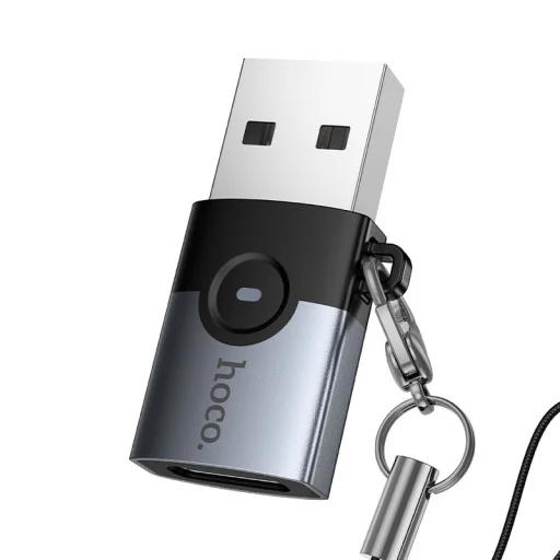 Hoco UA46B USB A - USB C OTG adaptér sivý - 3