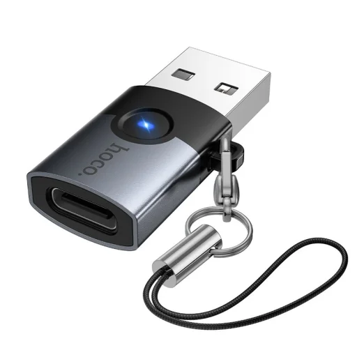 Hoco UA46B USB A - USB C OTG adaptér sivý - 5