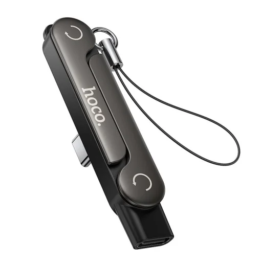 Hoco UA47A USB-C - USB-C adaptér s držiakom, max. 240 W, čierny - 1