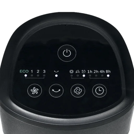 Home TWFR 100 oszlopventilátor, 45 W, 100 cm, 3 fokozat, 85°-os oszcillálás, távirányító, fekete, - 2