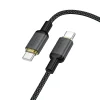 Hoco X128 Benefit USB-C - USB-C kábel 3A 60W 1 m čierny thumbnail
