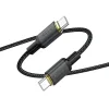 Hoco X128 Benefit USB-C - USB-C kábel 3A 60W 1 m čierny thumbnail