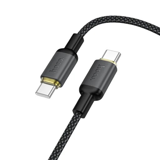 Hoco X128 Benefit USB-C - USB-C kábel 3A 60W 1 m čierny - 1