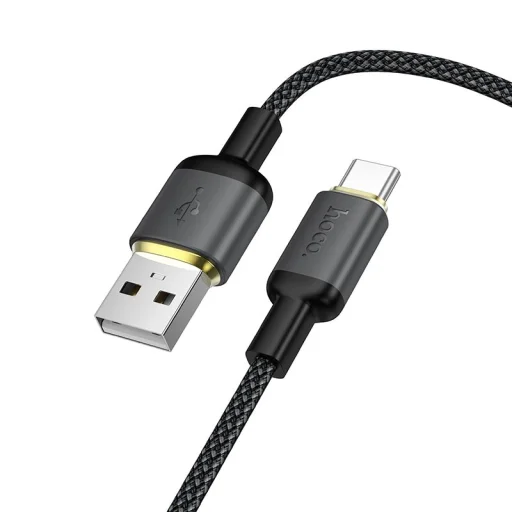 Hoco X128 Benefit USB-A - USB-C kábel 3 A 1 m čierny - 1