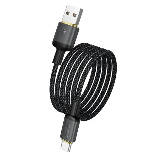 Hoco X128 Benefit USB-A - USB-C kábel 3 A 1 m čierny - 2