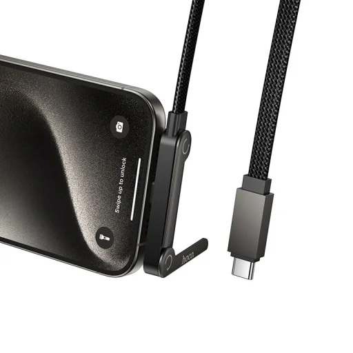 Hoco U150 Exquisite USB-C–USB-C PD 60W kábel s držiakom 1,2 m čierny - 4