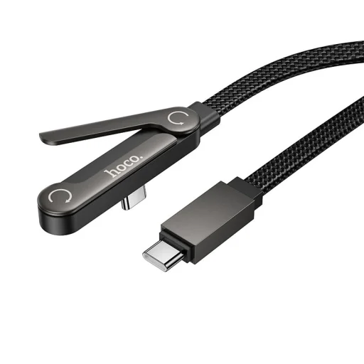Hoco U150 Exquisite USB-C–USB-C PD 60W kábel s držiakom 1,2 m čierny - 2