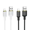 Hoco X128 Benefit čierny Lightning USB kábel 1 m 2,4 A thumbnail